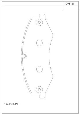 KD78157 ASIMCO Комплект тормозных колодок, дисковый тормоз