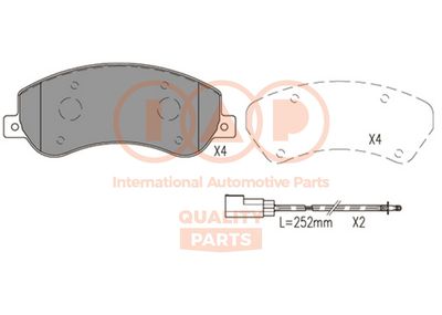 70450010 IAP QUALITY PARTS Комплект тормозных колодок, дисковый тормоз