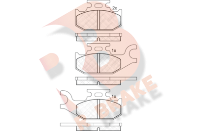 RB2057 R BRAKE Комплект тормозных колодок, дисковый тормоз