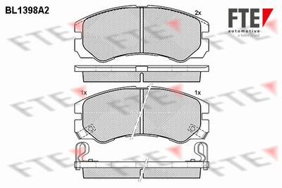 BL1398A2 FTE Комплект тормозных колодок, дисковый тормоз