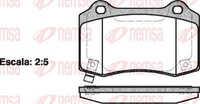 043454 REMSA Комплект тормозных колодок, дисковый тормоз