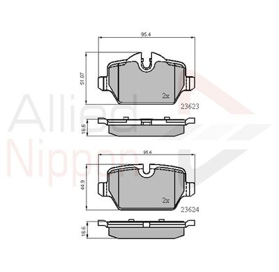 ADB01710 COMLINE Комплект тормозных колодок, дисковый тормоз