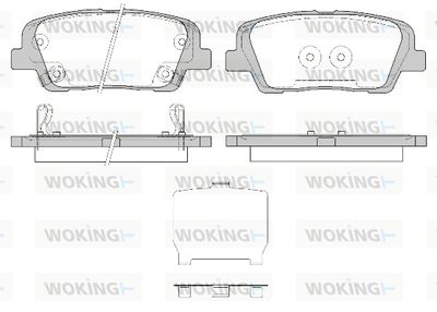 P1374342 WOKING Комплект тормозных колодок, дисковый тормоз