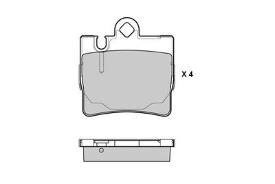 120999 E.T.F. Комплект тормозных колодок, дисковый тормоз