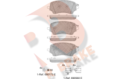 RB2400 R BRAKE Комплект тормозных колодок, дисковый тормоз