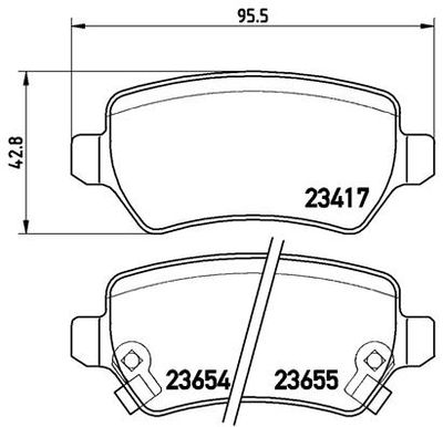 P59038 BREMBO Комплект тормозных колодок, дисковый тормоз