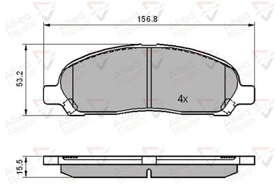 ADB01606 COMLINE Комплект тормозных колодок, дисковый тормоз