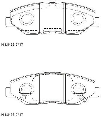 KD1513 ASIMCO Комплект тормозных колодок, дисковый тормоз