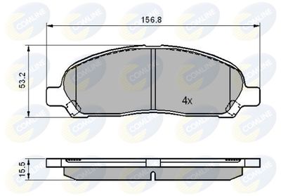 CBP01606 COMLINE Комплект тормозных колодок, дисковый тормоз