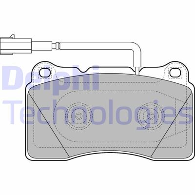 LP2221 DELPHI Комплект тормозных колодок, дисковый тормоз