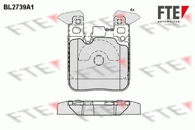 BL2739A1 FTE Комплект тормозных колодок, дисковый тормоз
