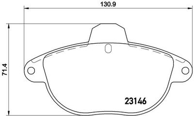 P61055 BREMBO Комплект тормозных колодок, дисковый тормоз