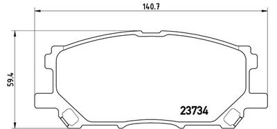 P83067 BREMBO Комплект тормозных колодок, дисковый тормоз