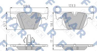 FO930181 FOMAR Friction Комплект тормозных колодок, дисковый тормоз