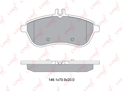 BD5318 LYNXauto Комплект тормозных колодок, дисковый тормоз