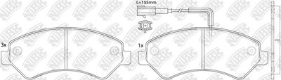 PN0516W NiBK Комплект тормозных колодок, дисковый тормоз