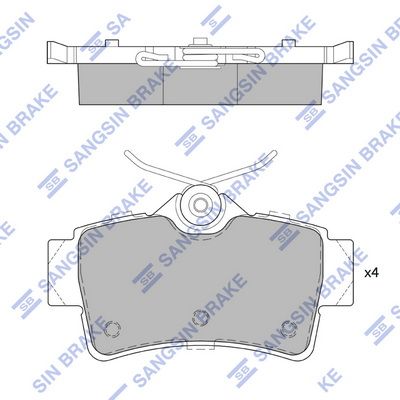 SP4075 Hi-Q Комплект тормозных колодок, дисковый тормоз