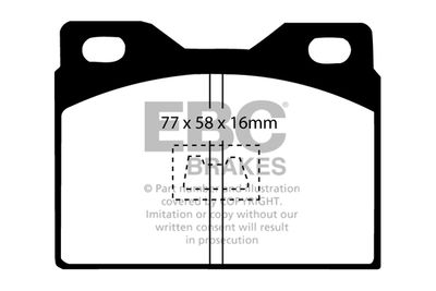 DP220 EBC Brakes Комплект тормозных колодок, дисковый тормоз