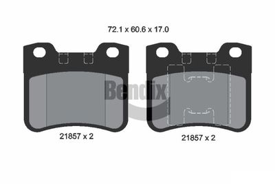 BPD1506 BENDIX Braking Комплект тормозных колодок, дисковый тормоз