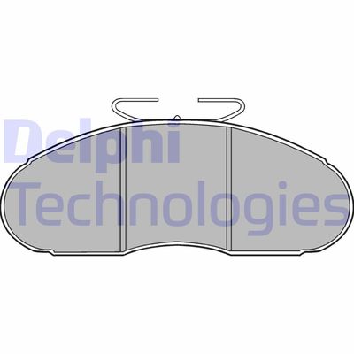 LP828 DELPHI Комплект тормозных колодок, дисковый тормоз