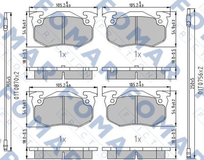 FO435281 FOMAR Friction Комплект тормозных колодок, дисковый тормоз