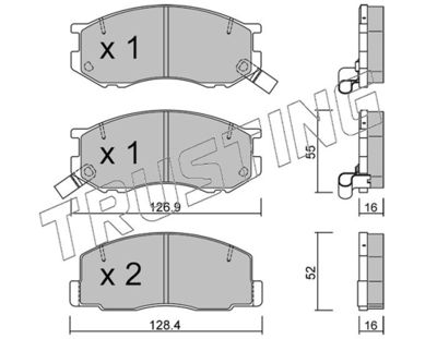 4710 TRUSTING Комплект тормозных колодок, дисковый тормоз