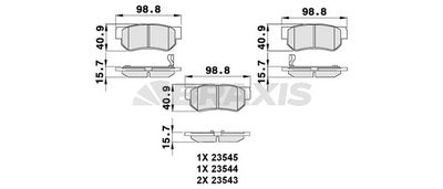 AB0097 BRAXIS Комплект тормозных колодок, дисковый тормоз