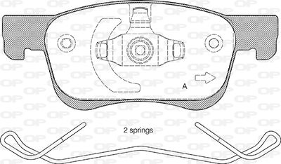 BPA158002 OPEN PARTS Комплект тормозных колодок, дисковый тормоз