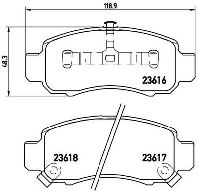 P28033 BREMBO Комплект тормозных колодок, дисковый тормоз