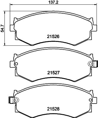 8DB355029301 HELLA PAGID Комплект тормозных колодок, дисковый тормоз