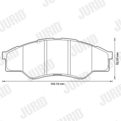 572642J JURID Комплект тормозных колодок, дисковый тормоз