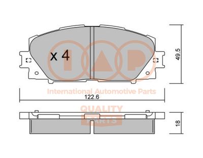 70417007P IAP QUALITY PARTS Комплект тормозных колодок, дисковый тормоз