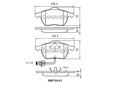 DBP78401 DANAHER Комплект тормозных колодок, дисковый тормоз