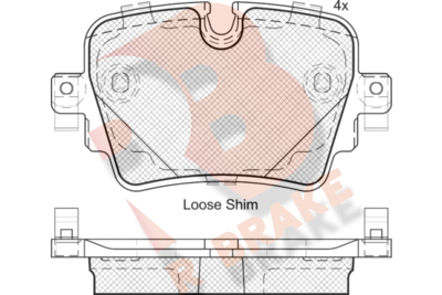 RB2186 R BRAKE Комплект тормозных колодок, дисковый тормоз