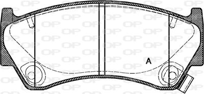 BPA059212 OPEN PARTS Комплект тормозных колодок, дисковый тормоз