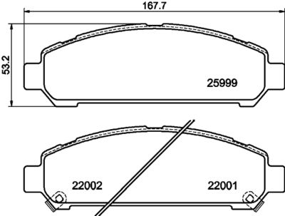 8DB355036941 HELLA PAGID Комплект тормозных колодок, дисковый тормоз