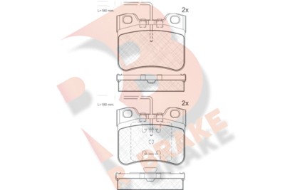 RB0788 R BRAKE Комплект тормозных колодок, дисковый тормоз