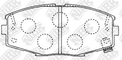 PN1141 NiBK Комплект тормозных колодок, дисковый тормоз