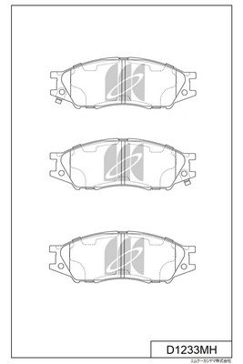 D1233MH MK Kashiyama Комплект тормозных колодок, дисковый тормоз