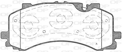 BPA174400 OPEN PARTS Комплект тормозных колодок, дисковый тормоз