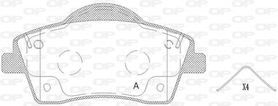 BPA181800 OPEN PARTS Комплект тормозных колодок, дисковый тормоз