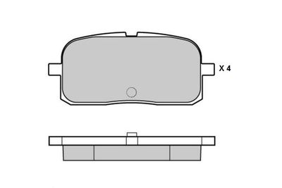 120988 E.T.F. Комплект тормозных колодок, дисковый тормоз