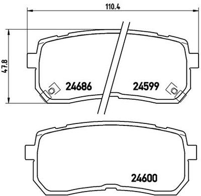 P30035 BREMBO Комплект тормозных колодок, дисковый тормоз