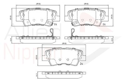 ADB32694 COMLINE Комплект тормозных колодок, дисковый тормоз