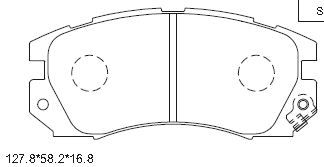 KD3781 ASIMCO Комплект тормозных колодок, дисковый тормоз