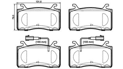 P23185 BREMBO Комплект тормозных колодок, дисковый тормоз