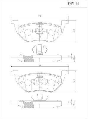 FBP4151 FI.BA Комплект тормозных колодок, дисковый тормоз