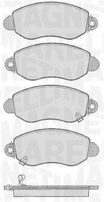 363916060556 MAGNETI MARELLI Комплект тормозных колодок, дисковый тормоз