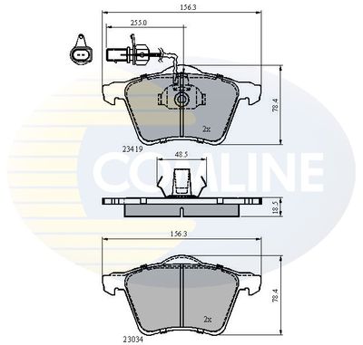 CBP1885 COMLINE Комплект тормозных колодок, дисковый тормоз