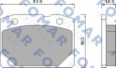 FO465686 FOMAR Friction Комплект тормозных колодок, дисковый тормоз